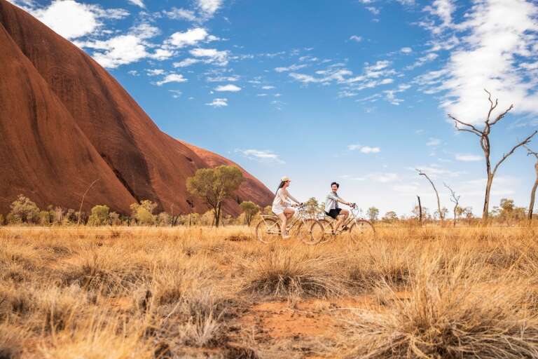 Bicycle riding at Uluru, Yulara, Northern Territory © Tourism NT