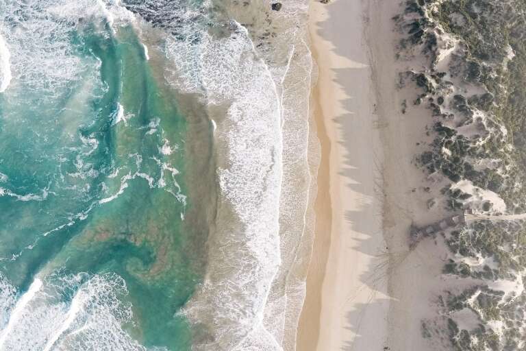 Aerial view of Gunnamatta Ocean Beach, Fingal, VIC © Tourism Australia