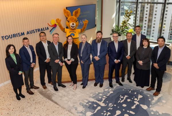 Representatives of HIS Japan and Tourism Australia in Sydney following signing of the new MOU © Joseph Mayers
