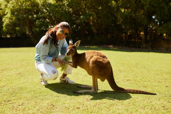 Mithali Raj with a kangaroo