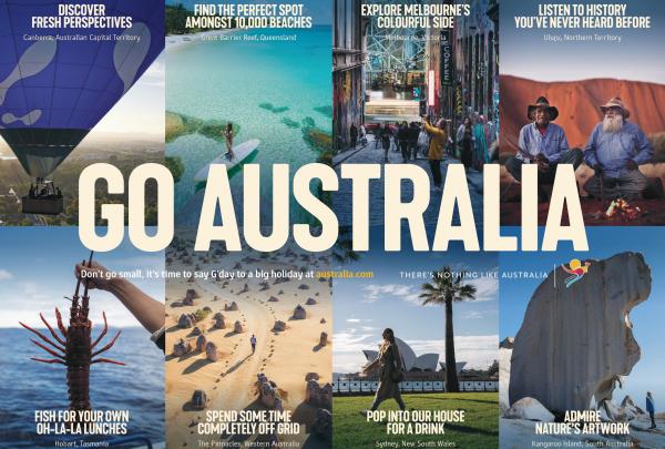 Couple looking out to a view of the Twelve Apostles on the Great Ocean Road, Victoria © Tourism Australia
