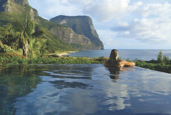 Woman in the pool at Capella Lodge, Lord Howe Island, New South Wales © Capella Lodge