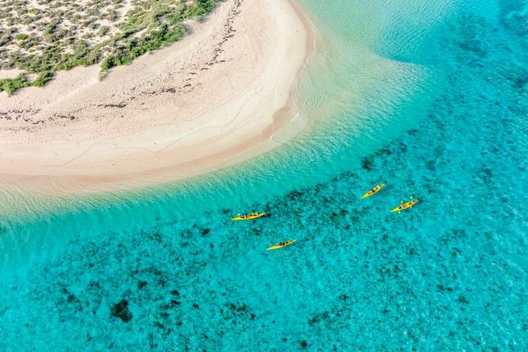 Kayaking with Exmouth Adventure Co. on Ningaloo Reef, Western Australia © Tourism Australia