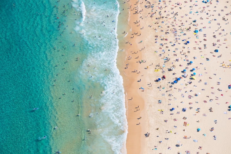 Aerial view of Bondi Beach, Sydney, New South Wales © Tourism Australia