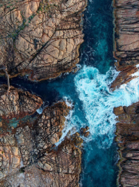 Aerial view of Canal Rocks in the Margaret River region, Western Australia © Tourism Australia