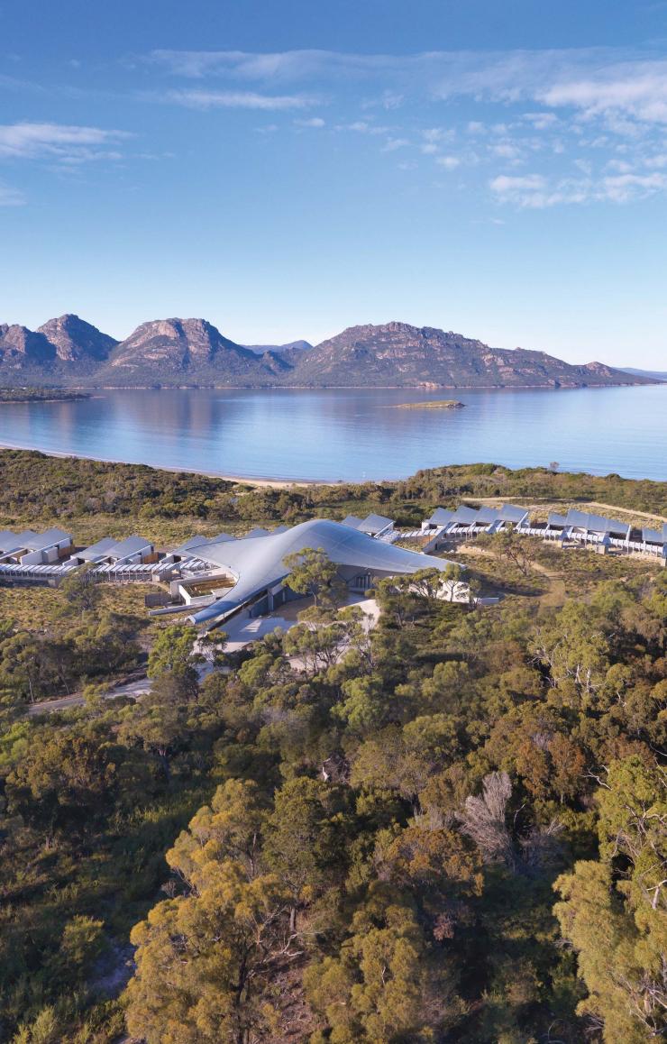 Aerial view of Saffire Freycinet, Tasmania