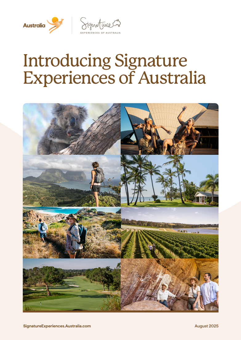 Cover image of the Signature Experiences of Australia brochure © Tourism Australia